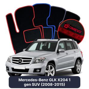 Velour car mats OMEVO for Mercedes-Benz GLK X204 1 gen SUV (2008-2015)