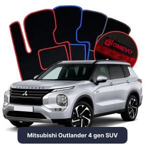 Velour car mats OMEVO for Mitsubishi Outlander 4 gen SUV (2021-2025)