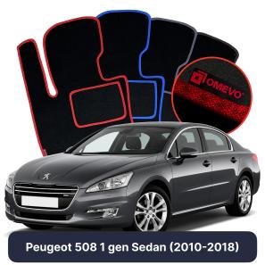 Velour car mats OMEVO for Peugeot 508 1 gen Sedan (2010-2018)
