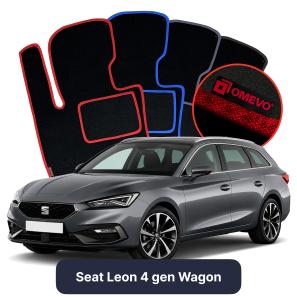 Velour car mats OMEVO for Seat Leon 4 gen Station Wagon (2020-2026)