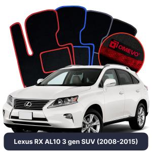 OMEVO Velour Car Mats for Lexus RX AL10 3 gen SUV (2008-2015)