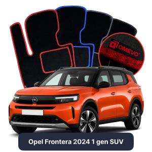 OMEVO Velour Car Mats for Opel Frontera 2024 1 gen SUV (2024-2025)