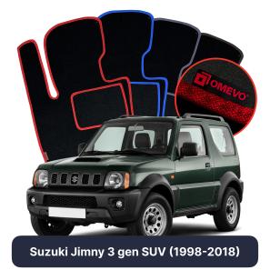 Velour car mats OMEVO for Suzuki Jimny 3 gen SUV (1998-2018)