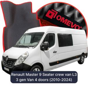 OMEVO 5D Pro EVA Mats for Renault Master 9 Seater crew van L3 3 gen Van 4 doors (2010-2024)
