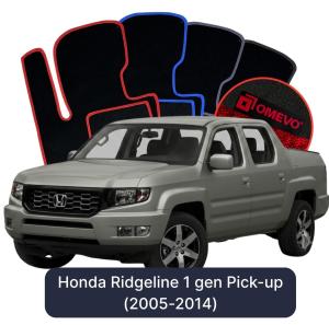 OMEVO Velour Car Mats for Honda Ridgeline 1 gen Pick-up (2005-2014)