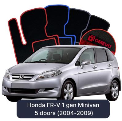 Velour car mats OMEVO for Honda FR-V 1 gen Minivan 5 doors (2004-2009)