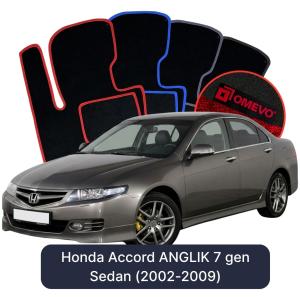 OMEVO Velour Car Mats for Honda Accord UK Version 7 gen Sedan (2002-2009)