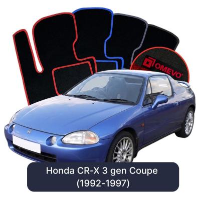 Velour car mats OMEVO for Honda CR-X 3 gen Coupe (1992-1997)