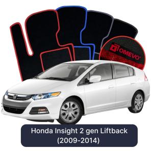 OMEVO Velour Car Mats for Honda Insight 2 gen Liftback (2009-2014)