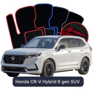 OMEVO Velour Car Mats for Honda CR-V Hybrid 6 gen SUV (2023-2025)
