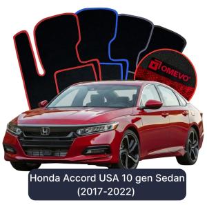 OMEVO Velour Car Mats for Honda Accord USA 10 gen Sedan (2017-2022)