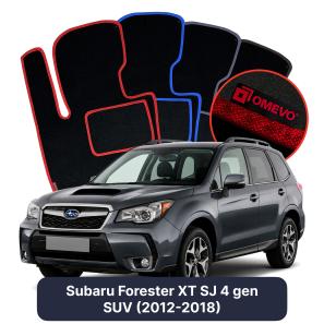 Velour car mats OMEVO for Subaru Forester XT SJ 4 gen SUV (2012-2018)