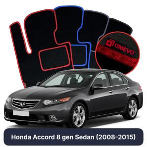 Velour car mats OMEVO for Honda Accord  8 gen Sedan (2008-2015)