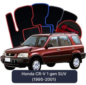 OMEVO Velour Car Mats for Honda CR-V 1 gen SUV (1995-2001)