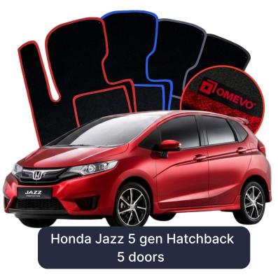 Velour car mats OMEVO for Honda Jazz 5 gen Hatchback 5 doors (2020-2025)