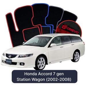 OMEVO Velour Car Mats for Honda Accord 7 gen Station Wagon (2002-2008)