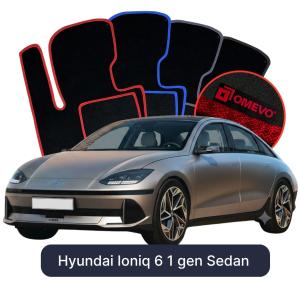 OMEVO Velour Car Mats for Hyundai Ioniq 6 1 gen Sedan (2022-2025)