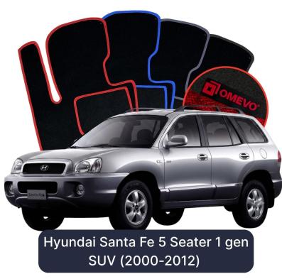 Velour car mats OMEVO for Hyundai Santa Fe 5 Seater 1 gen SUV (2000-2012)
