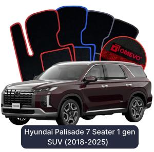 OMEVO Velour Car Mats for Hyundai I10 1 gen Hatchback 5 doors (2018-2025)