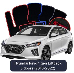 OMEVO Velour Car Mats for Hyundai Ioniq 1 gen Sedan (2016-2022)