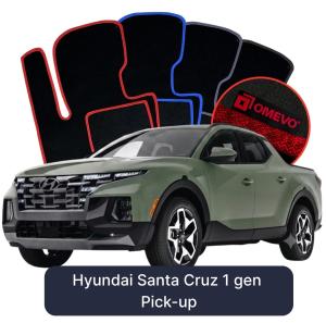 OMEVO Velour Car Mats for Hyundai Santa Cruz 1 gen Pick-up (2021-2025)