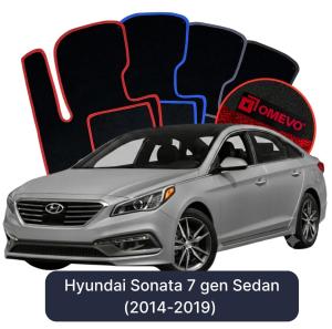 OMEVO Velour Car Mats for Hyundai Sonata 7 gen Sedan (2014-2019)
