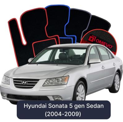 Velour car mats OMEVO for Hyundai Sonata 5 gen Sedan (2004-2009)