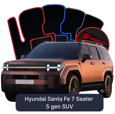 Velour car mats OMEVO for Hyundai Santa Fe 7 Seater 5 gen SUV (2023-2025)