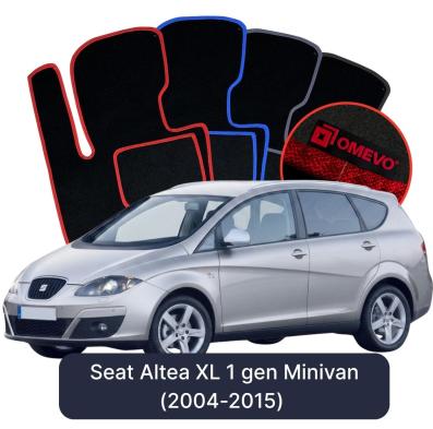 Velour car mats OMEVO for Seat Altea XL 1 gen Minivan (2004-2015)