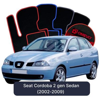 Velour car mats OMEVO for Seat Cordoba 2 gen Sedan (2002-2009)