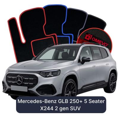 Velour car mats OMEVO for Mercedes-Benz GLB 250+ 5 Seater X244 2 gen SUV (2025-2026)