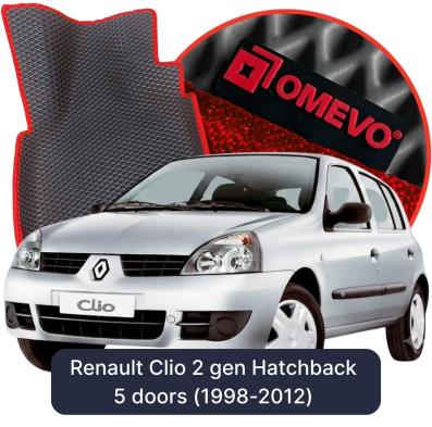 OMEVO EVA car mats for Renault Clio 2 gen Hatchback 5 doors (1998-2012)