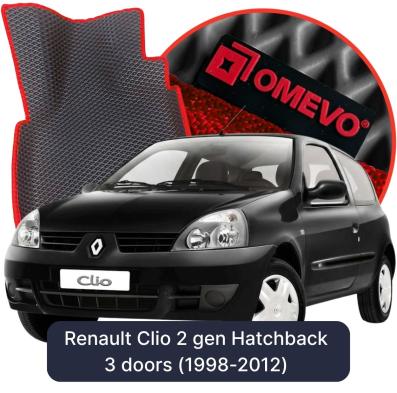 OMEVO EVA car mats for Renault Clio 2 gen Hatchback 3 doors (1998-2012)