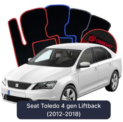 Velour car mats OMEVO for Seat Toledo 4 gen Sedan (2012-2018)