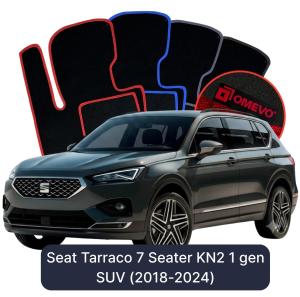 OMEVO Velour Car Mats for Seat Tarraco 7 Seater KN2 1 gen SUV (2018-2024)