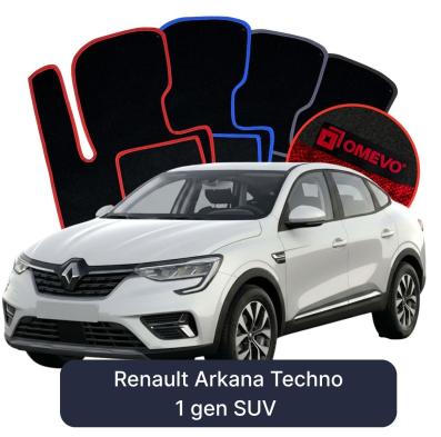 Velour car mats OMEVO for Renault Arkana 1 gen SUV (2021-2026)