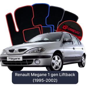 OMEVO Velour Car Mats for Renault Megane 1 gen Liftback (1995-2002)