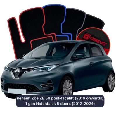 Velour car mats OMEVO for Renault Zoe 1 gen Hatchback 5 doors (2012-2024)