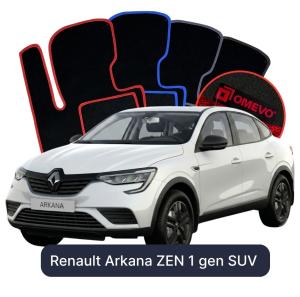 OMEVO Velour Car Mats for Renault Arkana Zen 1 Gen SUV (2021-2026)