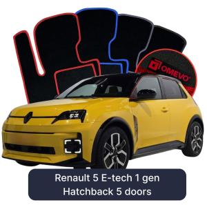 OMEVO Velour Car Mats for Renault 5 E-tech 1 gen Hatchback 5-door (2024–2025)