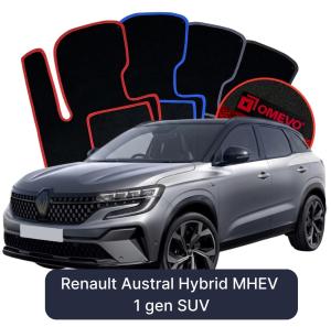 OMEVO Velour Car Mats for Renault Austral Hybrid MHEV 1 gen SUV (2022-2025)