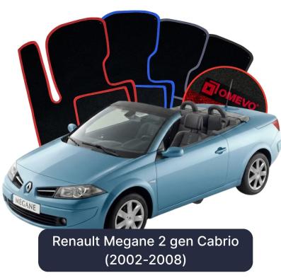 Velour car mats OMEVO for Renault Megane 2 gen Cabrio (2002-2008)