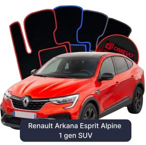 OMEVO Velour Car Mats for Renault Arkana Esprit Alpine 1 gen SUV (2023-2025)
