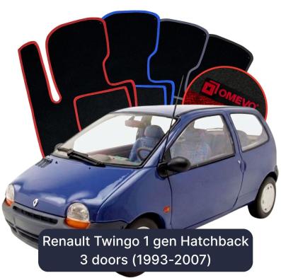Velour car mats OMEVO for Renault Twingo 1 gen Hatchback 3 doors (1993-2007)