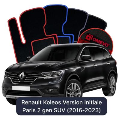 Velour car mats OMEVO for Renault Koleos Version Paris 2 gen SUV (2016-2023)