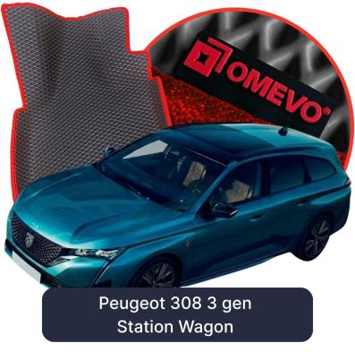 OMEVO EVA car mats for Peugeot 308 3 gen Station Wagon (2021-2026)