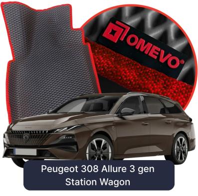 OMEVO EVA car mats for Peugeot 308 Allure 3 gen Station Wagon (2021-2026)