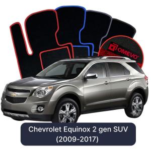 OMEVO Velour Car Mats for Chevrolet Equinox 2 gen SUV (2009-2017)