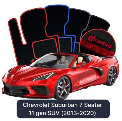 Velour car mats OMEVO for Chevrolet Corvette USA C8 8 gen Cabrio (2020-2023)