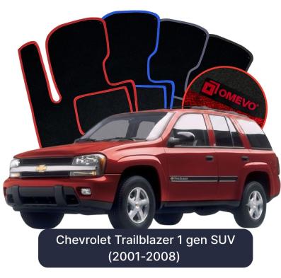 Velour car mats OMEVO for Chevrolet Trailblazer 1 gen SUV (2001-2008)